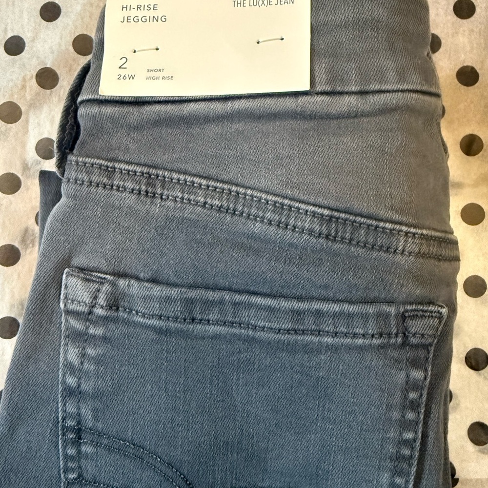 American Eagle Outfitters the Luxe Jean Hi-Rise Jegging in Gray